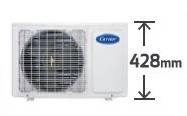 (image for) Carrier 42QCEJ09LVG 1HP Wall-mount-split Air-Conditioner (Inverter Heating&Cooling / Outdoor 428H mm) - Click Image to Close
