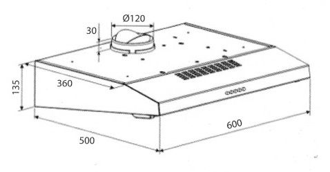 (image for) Candy CFT62/3X 24-inch Cookerhood