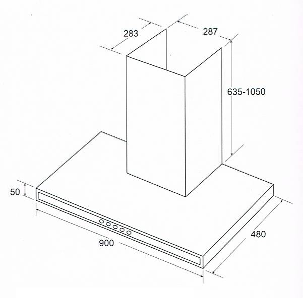 (image for) CRISTAL CI968ES 36" Chimney-type Cookerhood (Made in Italy)