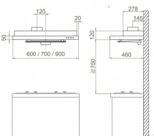 (image for) Fujioh SLM-700V 28" Japan-style Rangehood - Click Image to Close