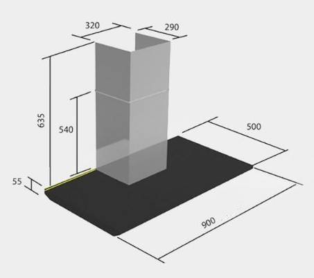 (image for) German Pool GPR-I900L 36" Chimney-Type Rangehood (Made In Europe) - Click Image to Close