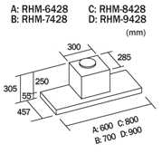 (image for) German Pool RHM-8428S 32" Chimney-type Cookerhood