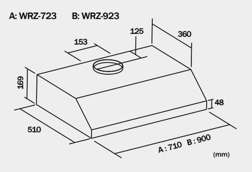 (image for) German Pool WRZ-723 28" Wall-Mount Cookerhood - Click Image to Close