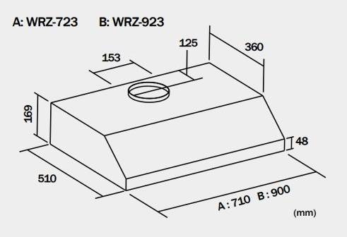 (image for) German Pool WRZ-723 28" Wall-Mount Cookerhood