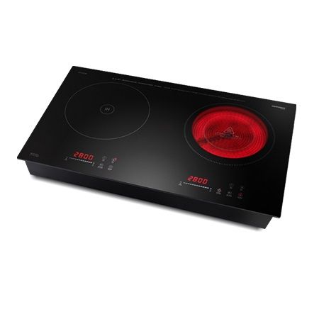 (image for) German Pool GIH-DD38B 5600W Built-In 2-Burner Induction-Ceramic Hybrid Cooker - Click Image to Close