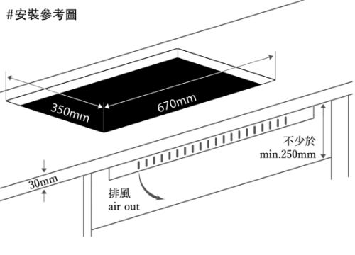 (image for) Lighting LGE56CNB 2800W Built-in Twin Burner Induction/Infra-red Hybrid Cooker