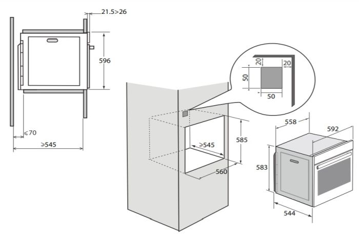 (image for) Brandt BXE6538XS 73L Built-in Oven