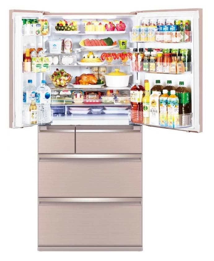 (image for) Mitsubishi MR-WX70C 743L 6-door Refrigerator - Click Image to Close