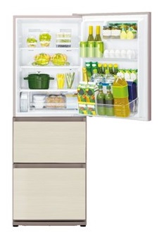 (image for) Panasonic NR-C340GH-N3 368L ECONAVI 3-door Refrigerator (Champagne Gold / Bottom freezer) - Click Image to Close
