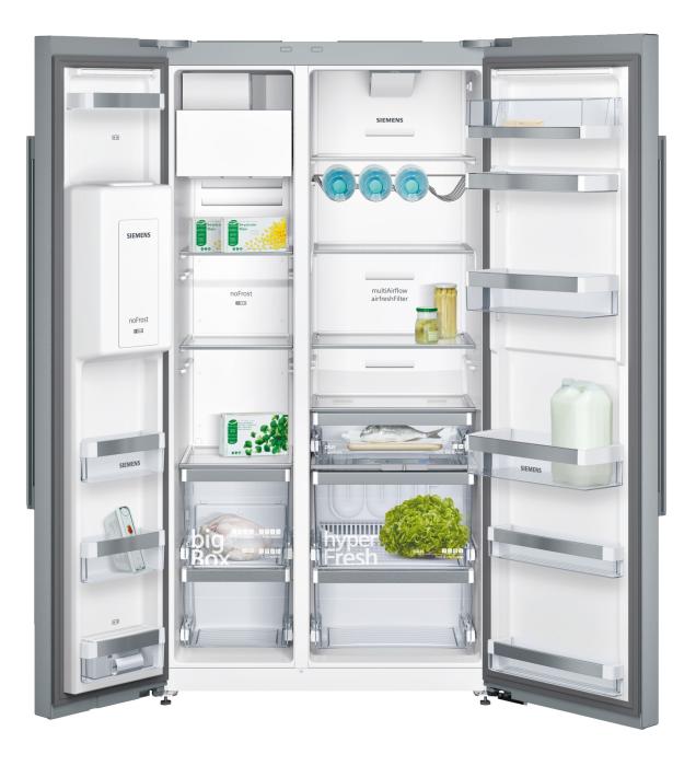 (image for) Siemens KA92DAI30 636L Side-by-Side Refrigerator (with water dispenser) - Click Image to Close