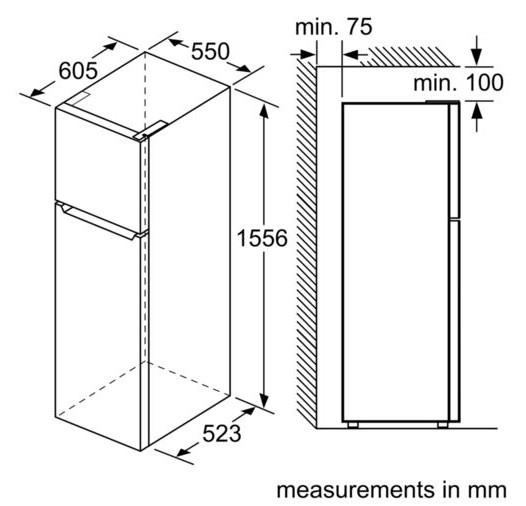 (image for) Siemens KD25NVL3AK 250L 2-Door Refrigerator (Top Freezer) - Click Image to Close