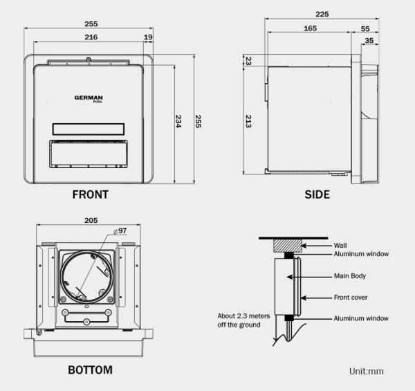 (image for) German Pool HTB-148 Bathroom Thermal Ventilator