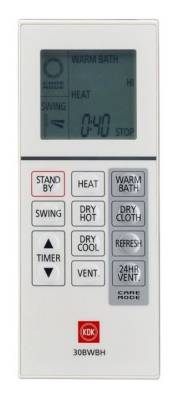 (image for) KDK 30BWBH/W Window Thermo Ventilator (PTC Remote)