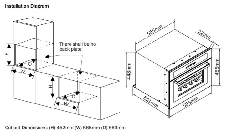 (image for) German Pool WIN-24SB 24-Bottle Built-in Wine Cellar